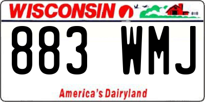 WI license plate 883WMJ