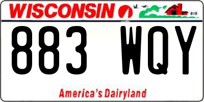 WI license plate 883WQY