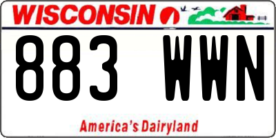 WI license plate 883WWN