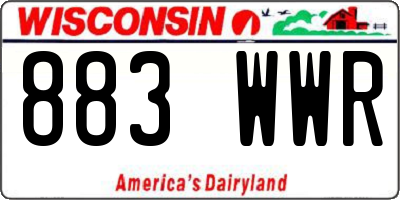 WI license plate 883WWR