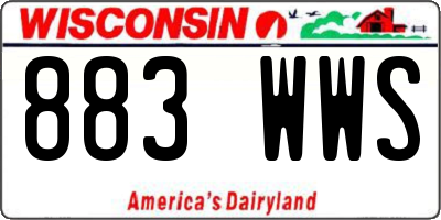 WI license plate 883WWS