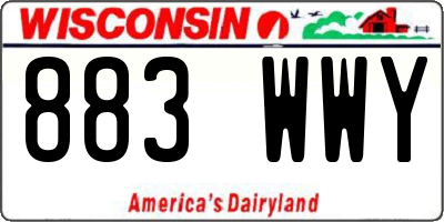 WI license plate 883WWY