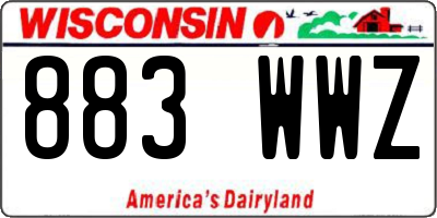 WI license plate 883WWZ