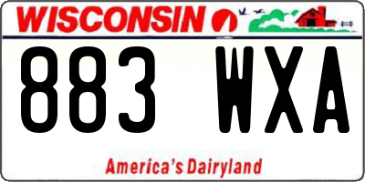 WI license plate 883WXA