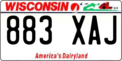 WI license plate 883XAJ