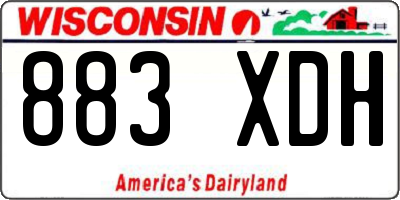 WI license plate 883XDH
