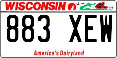 WI license plate 883XEW