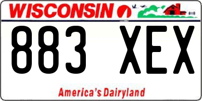 WI license plate 883XEX