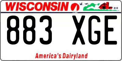 WI license plate 883XGE