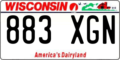 WI license plate 883XGN