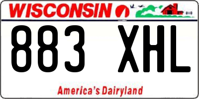 WI license plate 883XHL