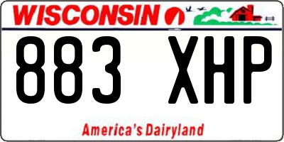 WI license plate 883XHP