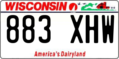 WI license plate 883XHW