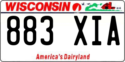 WI license plate 883XIA