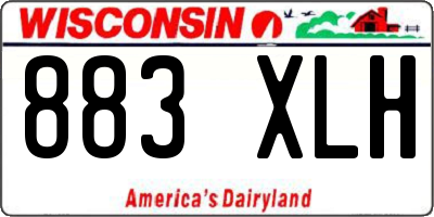 WI license plate 883XLH