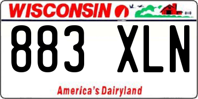 WI license plate 883XLN