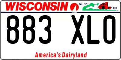 WI license plate 883XLO