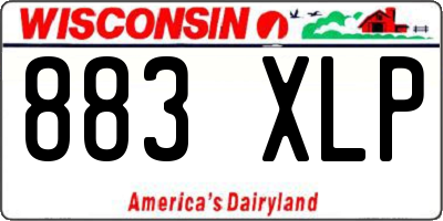 WI license plate 883XLP