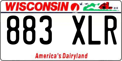 WI license plate 883XLR