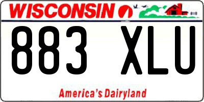 WI license plate 883XLU