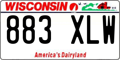 WI license plate 883XLW