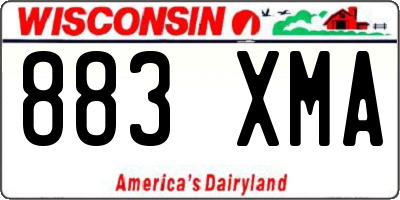 WI license plate 883XMA
