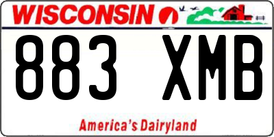 WI license plate 883XMB