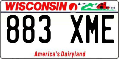 WI license plate 883XME