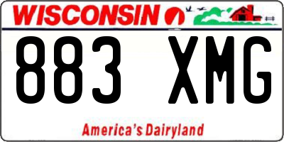 WI license plate 883XMG