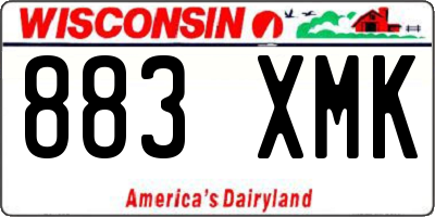 WI license plate 883XMK