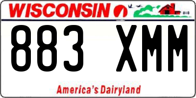WI license plate 883XMM