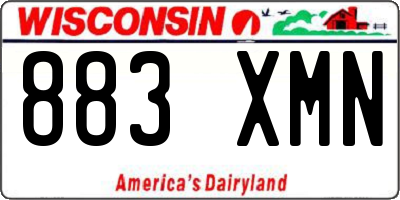 WI license plate 883XMN