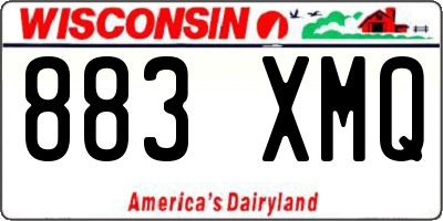 WI license plate 883XMQ