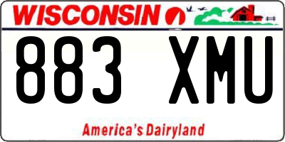 WI license plate 883XMU