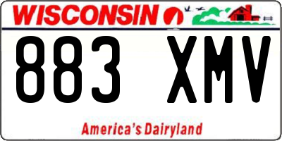 WI license plate 883XMV