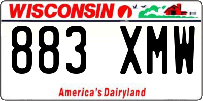 WI license plate 883XMW