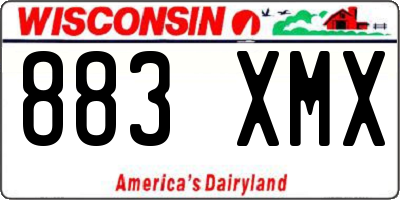 WI license plate 883XMX