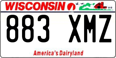 WI license plate 883XMZ