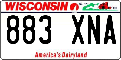 WI license plate 883XNA