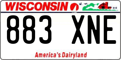 WI license plate 883XNE