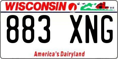 WI license plate 883XNG