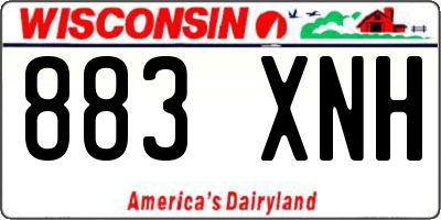 WI license plate 883XNH