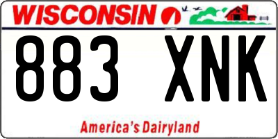 WI license plate 883XNK