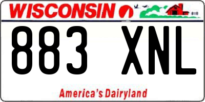 WI license plate 883XNL
