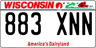 WI license plate 883XNN