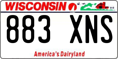 WI license plate 883XNS