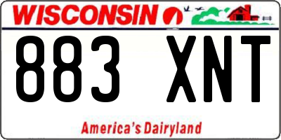 WI license plate 883XNT