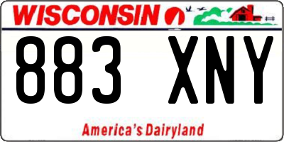 WI license plate 883XNY