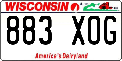 WI license plate 883XOG