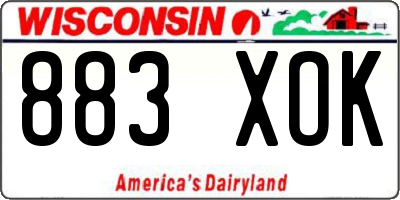 WI license plate 883XOK